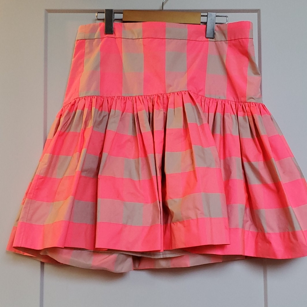 Brand new Jcrew midi pink neon skirt